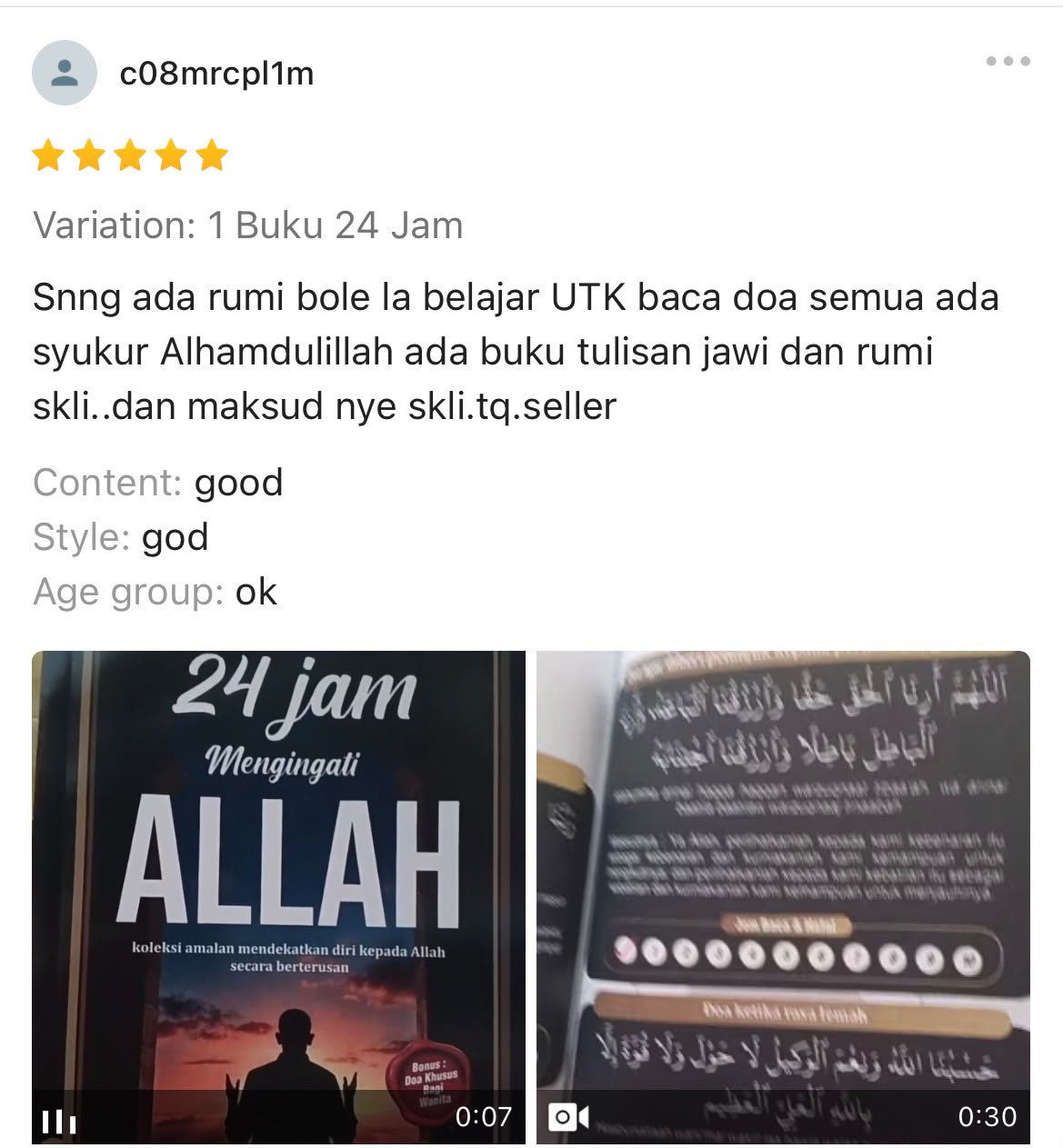 Testimoni pelanggan